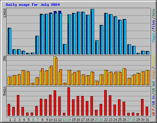 Daily usage for July 2024