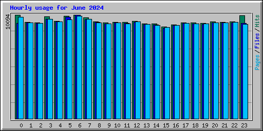 Hourly usage for June 2024