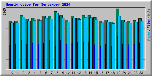 Hourly usage for September 2024